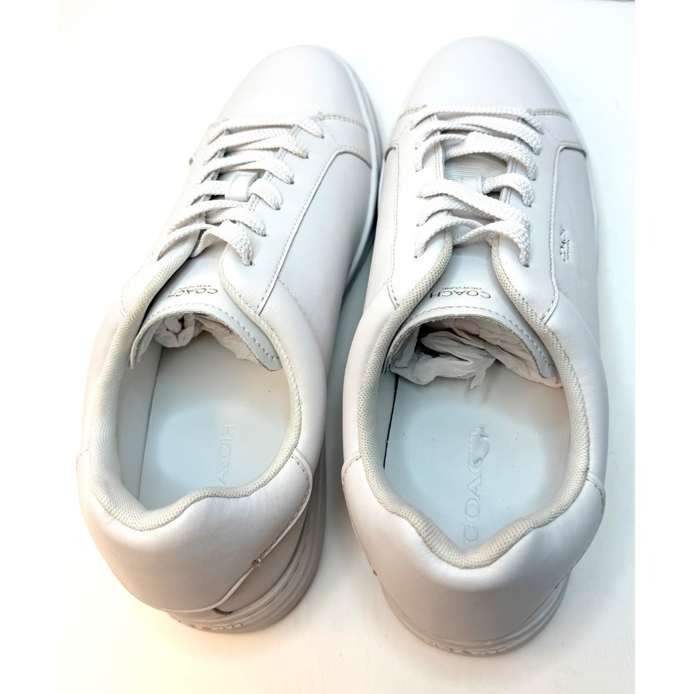 COACH Men's High Line Leather Sneaker
Optic White Size 12D NWT/BOX - Picture 10 of 10